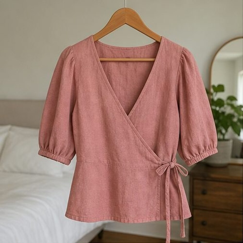 Rust Peplum Top